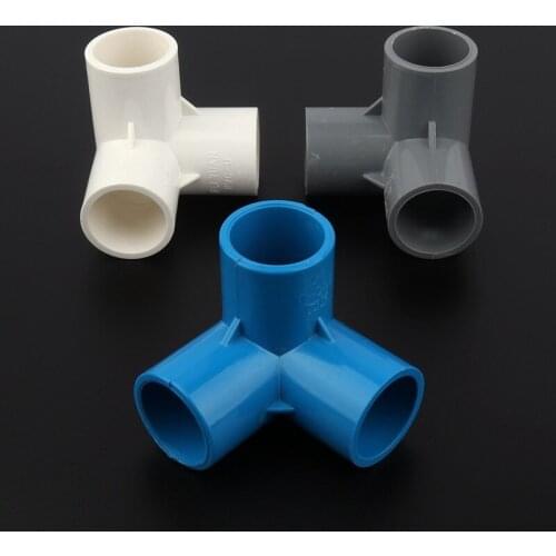 15pcs/lot 32mm PVC Tee Connector Stereoscopic Aquarium Tank Drip Irrigation Fittings DIY Pipe Adapter Garden Water Connectors