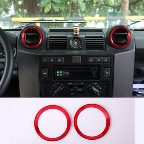 Aluminum Alloy for Land Rover Defender 110 2015 -2019 Air Conditioning Outlet Vent Ring Trim Car Interior Accessories 2 Style