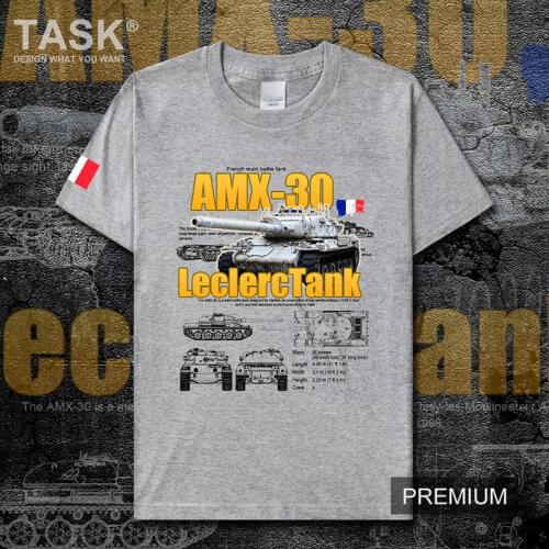 French Army AMX30 Main Battle Tank World War II Army Military Fan mens t shirt Short Sleeve fashion brands new clothes summer