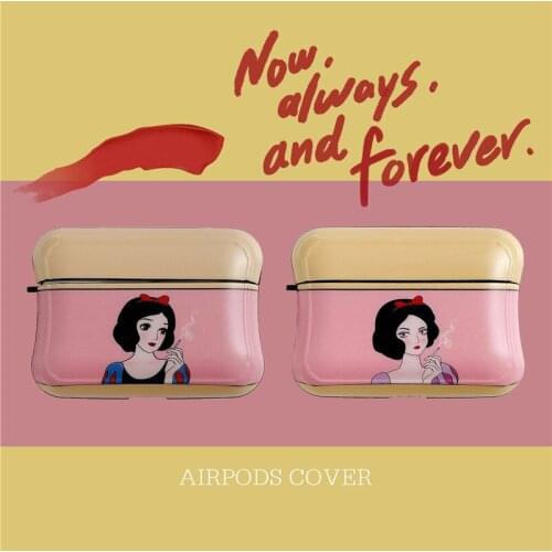 Cartoon Snow White Printed Small Waist Apple Airpods Pro Wireless Headset Protective Case Hard Shell Suitable Girls