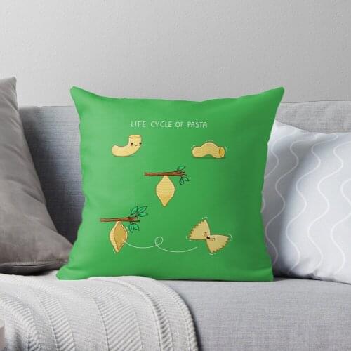 Life cycle of pasta Throw Pillow Cushion Cover Polyester throw pillows case on sofa home living room car seat decor 45x45cm