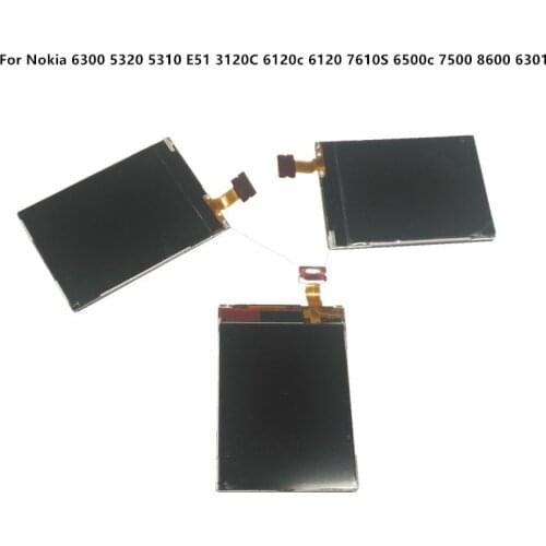 Azqqlbw 10pcs/lot LCD For Nokia 6300 5320 5310 E51 3120C 6120c 6120 7610S 6500c 7500 LCD Screen Replacement Repair Parts 6300 L