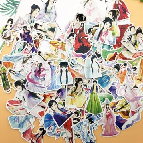 182pcs Ancient beauty Girls diary sticker Photo album decoration food adhesive stickers/ self made DIY sticker