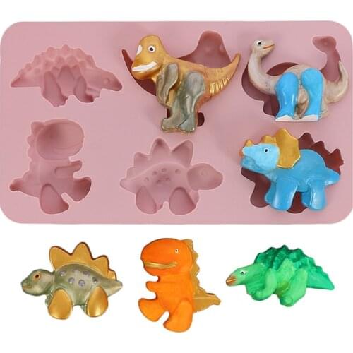 3D Dinosaur Shape Silicone Cake Mold DIY Chocolate Fondant Sugar Craft Moulds Ice Jelly Pudding Pastry Baking Decorating
