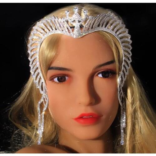 Aquaman Trident Queen Crystal Bridal Crown Headband Wedding Jewelry Handmade Cosplay Props Rhinestone Crown Tiara for Women