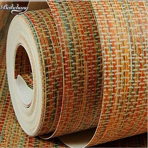 Beibehang Plain Bamboo Non - woven Living Room Bedroom Backdrop Seamless Seamless Pure Color Grass Wallpapers