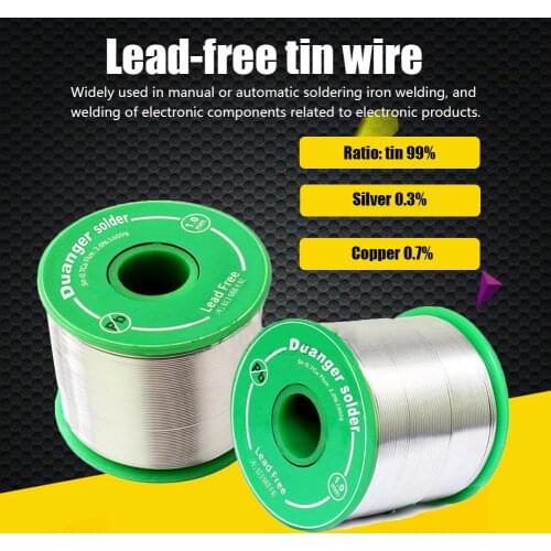 Lead-free Solder Wire Environmental Protection Lead-free Solder Wire 100g 0.6/1mm 63/37 2.0% 45FT Lead Tin Wire Rosin Wire Roll