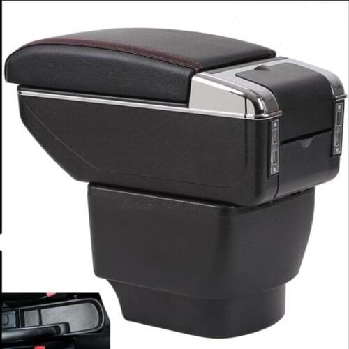 For Mazda 2 M2 Hatchback armrest box central Store content Storage box with cup holder ashtray USB interface