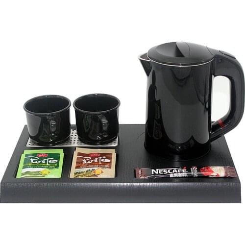 Hotel Mini Double-layer 304 Stainless Steel 0.6 Liter Small Electric Kettle Tray