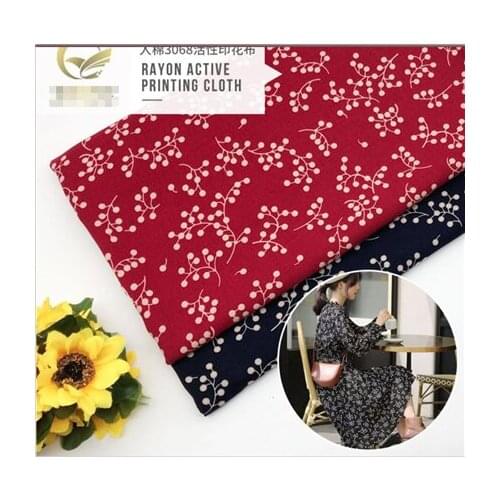 Cotton printed with small string flowers for spring and summer womens dress and home clothes fabric