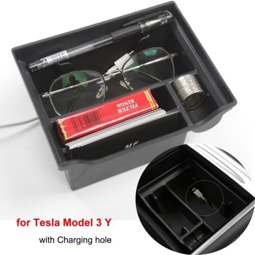 Central Armrest Storage Box For Tesla Model 3 2021 Car Accessories Fully Hidden Center Console ABS Organizer Containers New