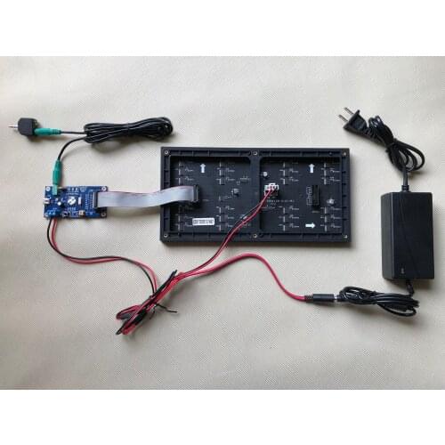 MS3264 Full Color RGB Music Spectrum Display Screen 2048 Point LED Light 50 Mode