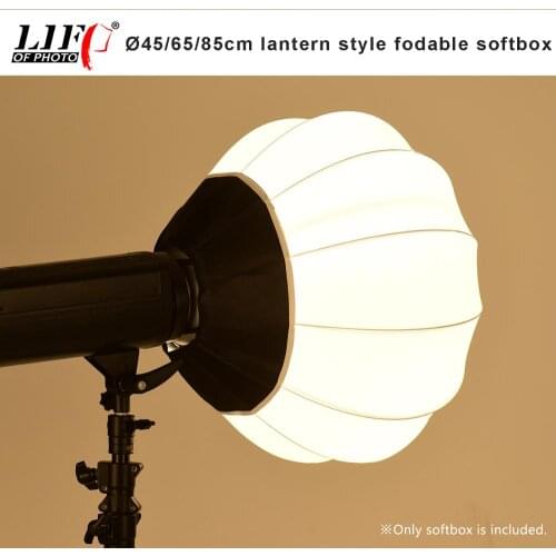 Ø45/65/85cm Lantern Style Foldable balloon Softbox Lighting Modifiers Round Shape Spherical Soft Box for Photographic Studio
