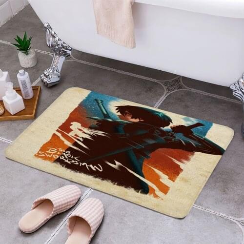 The Black Swordsman Cheaper Anti-slip Modern Area Rugs Living Room Balcony Bathroom Printed Carpet Doormat Hallway Bath Mat