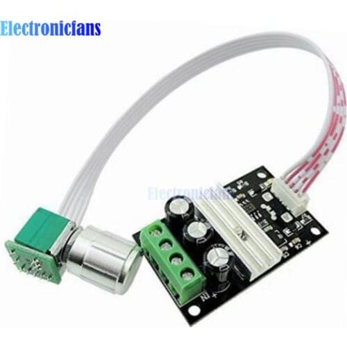 DC 6V-28V 6V 12V 24V 28V 3A 80W PWM Adjustable Reversible Motor Speed Controller Control Module Switch Extended Knob Board