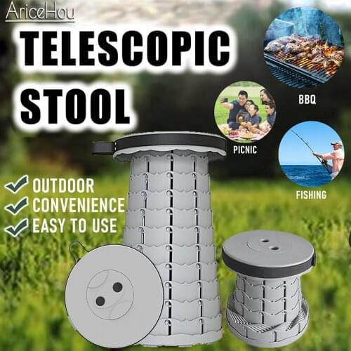 Telescopic Stool Portable Stool Seat Home Outdoor Camping Hiking Convenient Fishing Folding Chair Mini Chair Retractable Stool