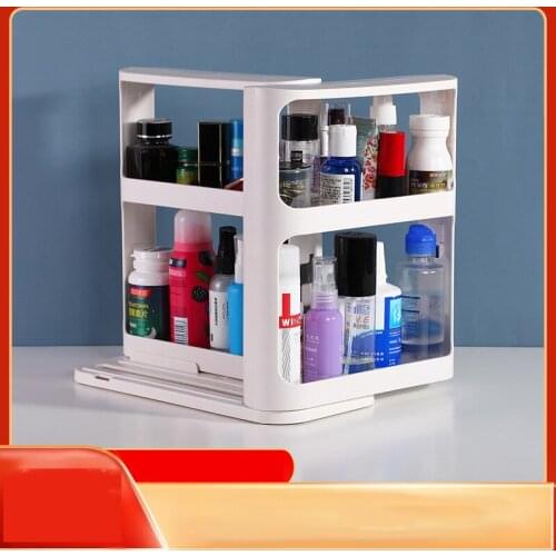 Food Storage Rack Seasoning Storage Box Rotary Shelf Seasoning Storage Shelf Stainless Steel Dish Rack Lid Holder Kitchen Home