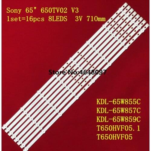 Led backlight for sony 65inch TV KDL-65W850 650TV02 V3 CX-65S03E01-2B762-0A-565-3850 CX-65S03E01-2B753-0-A-5CN-3182-V 8 lamps