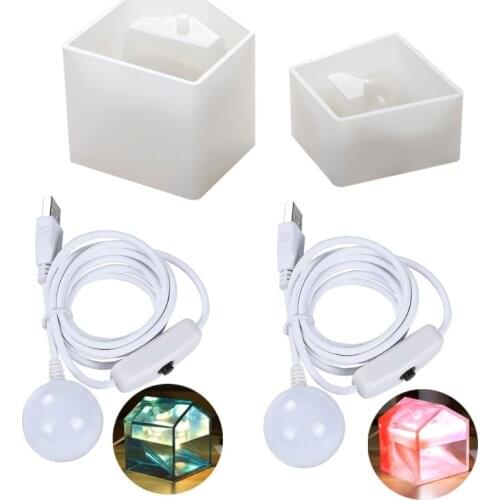 Glowing House Decoration Silicone Mould Home Desk Ornaments Epoxy Resin Mold DIY Crafts Casting Tools