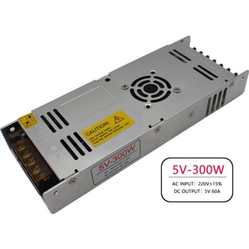 3 years warranty DC 5V 60A 300W Ultra-thin AC/DC Regulated switch power supply Constant Voltage Driver LED Strip display