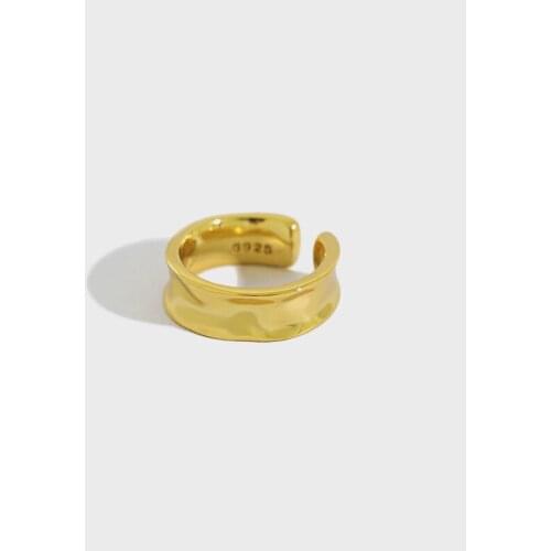 YPAY 1 PC 100% Genuine 925 Sterling Silver Ear Cuff for Women Korea INS Geometric Irregular Non Pierced Earrings Jewelry YME638