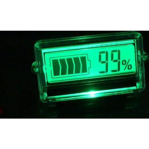 LCD 12v 24v 36v 48v lithium lead acid battery indicator Capacity Tester meter for car 1s 2s 3s 4s 5s 6s 7s lithium batteries