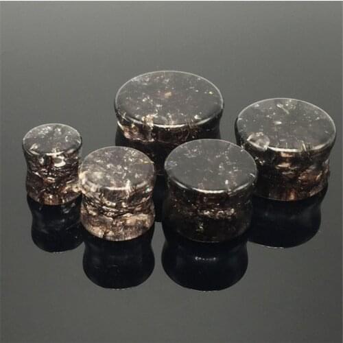 2PCS New Arrival Ear Gauge Black Color Glass Stretching Kits Flesh Tunnel Expansion Women Men Ear Plug Body Piercing Jewelry