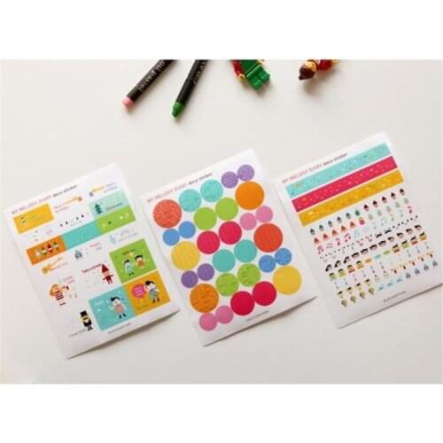 6sheet/pack Vintage My Melody series PVC Diary stickers DIY Multifunction decoration sticker phone sticker