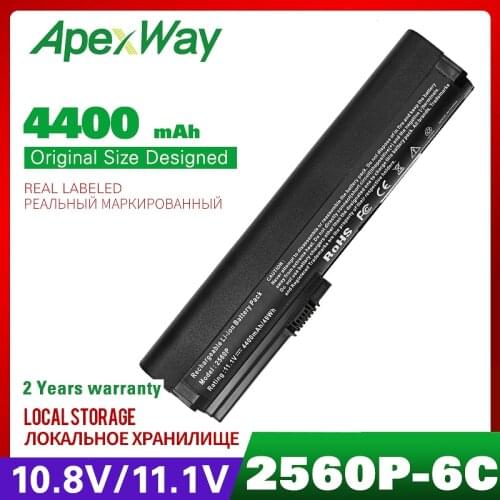 11.1V Laptop battery for Hp EliteBook 2560p 2570 SX06XL HSTNN-UB2L QK644AA 632015-542 632016-542 632417-001 632419-001 4400mAh