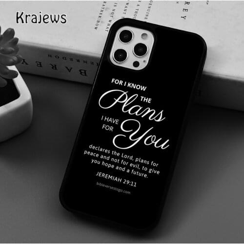 Verse of The Christian Bible Jesus phone Case For iPhone SE 2020 6S 7 8 Plus 12 mini 11 Pro X XR XS Max Samsung S8 S9 S10 Cover