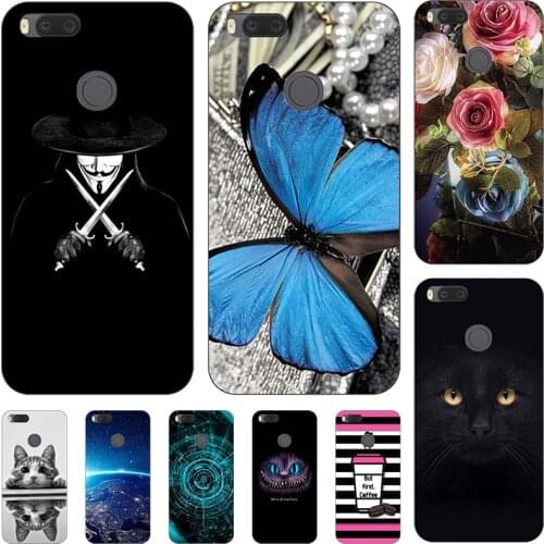 Phone Case For Xiaomi Mi5X Mi 5X For Xiaomi Mi A1 Relief Cartoon Case For Xiaomi 5X Animal Cat Cover Coque Funda Bag Back Shell