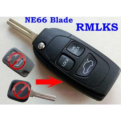 RMLKS Repalcement Remote Flip Folding Key Fob Case Shell Fit For VOLVO S40 V40 V70 V90 S60 S70 S80 S90 XC70 XC90 C70