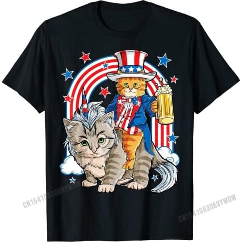 Cat 4th of July T shirt Caticorn Unicorn Meowica Women Men T-Shirt Design Tshirts On Sale Tees Cotton Adult Casual