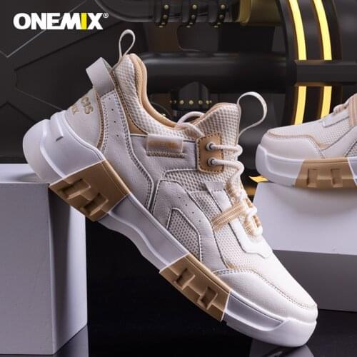 ONEMIX Shoes Men Original Sneakers 5cm High Platform Chunky Lace-up Casual Luxury Designer Female Fashion Old Dad Running Shoes