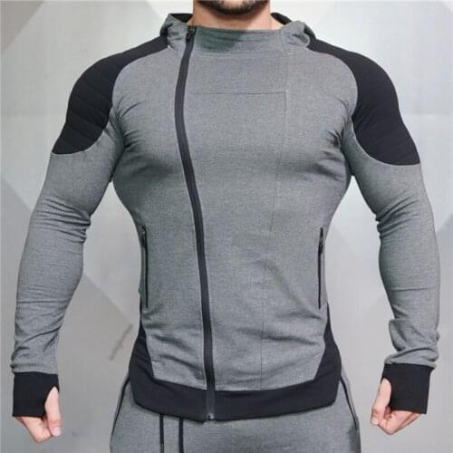 Workout Jogging Running Jacket Men Sports and Leisure Fitness Sweatshirt Jacket Running Quick-drying Breathable Zipper Jacket
