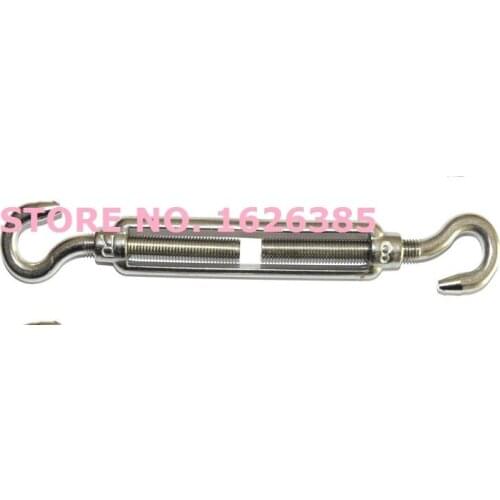 M4 304 stainless steel hook to hook turnbuckle steel wire rope tensioner taut rigging hardware,boat part,marine hardware