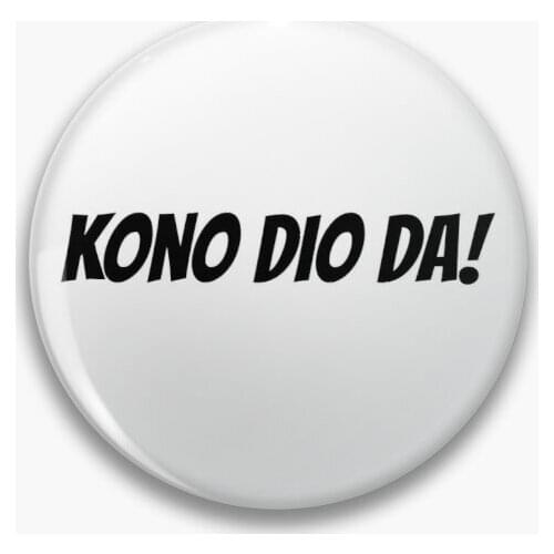 Kono Dio Da Soft Button Pin Cartoon Fashion Brooch Cute Gift Collar Lover Clothes Lapel Pin Women Badge Metal Jewelry Hat Decor