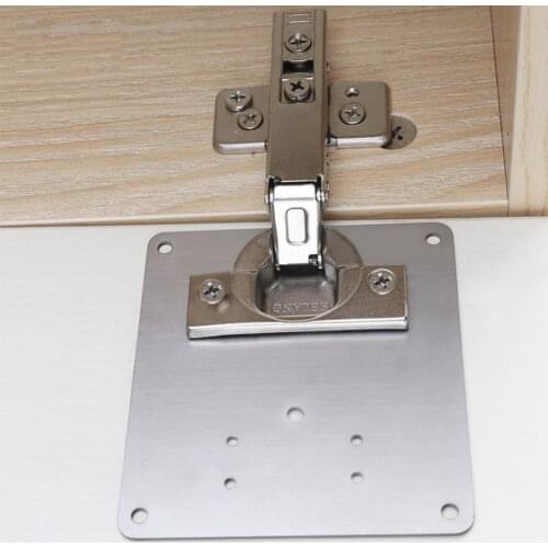 Reliable Hinge Panel Flake Shape Easy to Install Stainless Steel Kitchen Cupboard Door Hinge Repair Plate for Cabinet Accessory