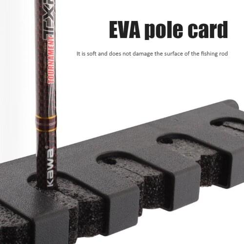 6-rod Rack Fishing Pole Holder Wall Mounted Fishing Rod Storage Stand Bracket Tackle Accessories for Garage Fishing Accessories