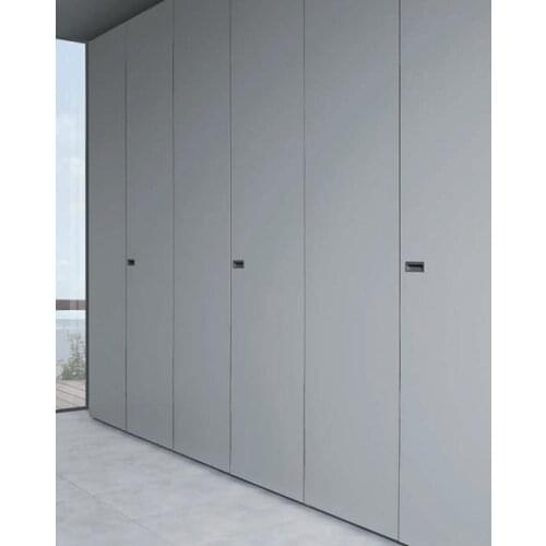 White wood wardrobe swing door