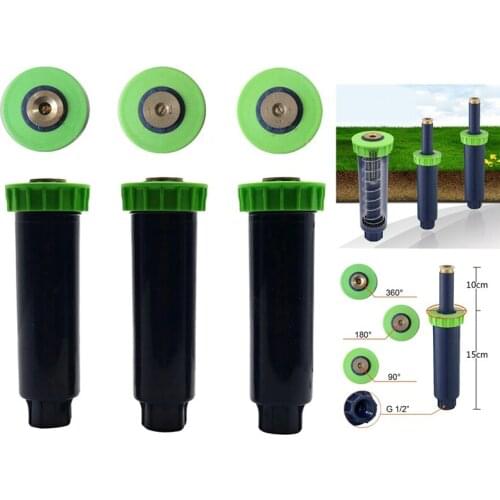 Adjustable Up Sprinklers 1/2 Inch Female Thread Auto Retractable Lawn Irrigation