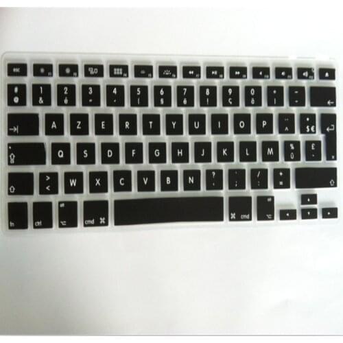 For Apple MacBook Air 13 Pro Retina 13 15 17 AZERT Layout France Alphabet Silicone Waterproof Keyboard Protector Cover Fit