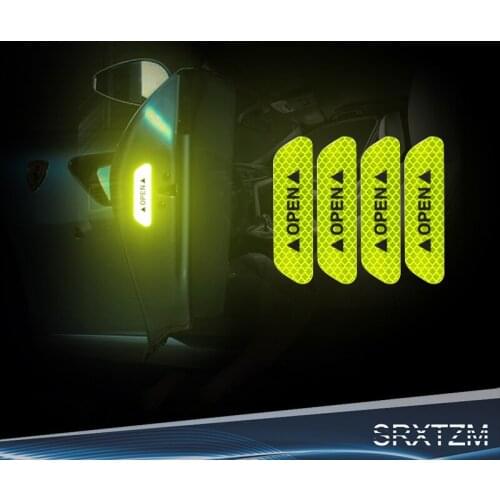 SRXTZM Reflective Open Door Stickers Open Warning Safety Car Sticker Stickers Decor Auto Accessories Car Modification Universal