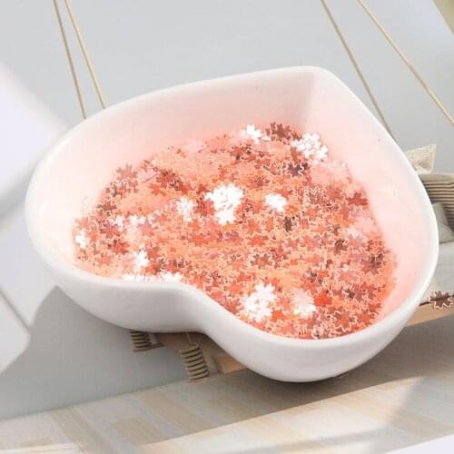 10g/Pack New Carmine Tablets 5mm Sakura Shape Loose Sequins DIY nail art, Jewelry Making, Wedding Decoration confetti Craft