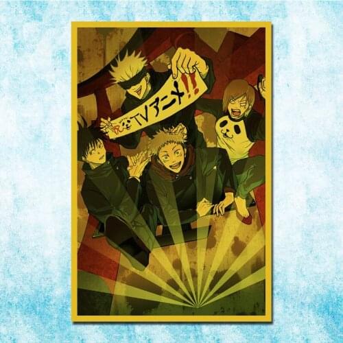 Anime Jujutsu Kaisen Vintage Poster Art Silk Poster Canvas Retro Print For Home Room Decor Decoration-019