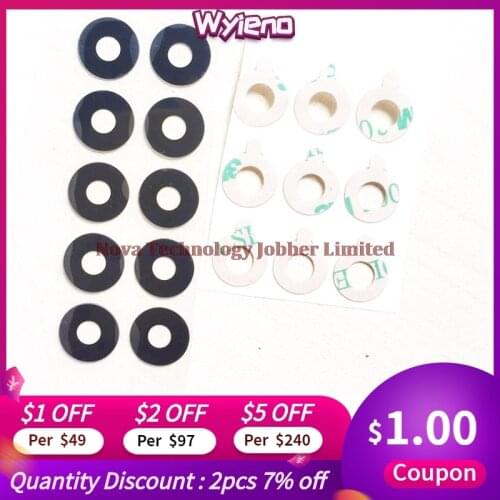 Wyieno 50Pcs/Lot M250 Real Camera Glass Lens For LG K10 2017 Back Rear Camera Panel with Glue Phone Parts Tracking