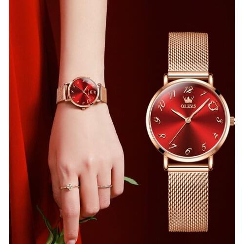 OLEVS Womens Watch Minimalist Waterproof with Adjustable Strap