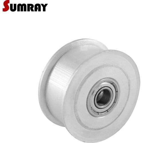 SUMRAY GT2 Belt Pulley 30T Bore 3/4/5/6mm No Teeth Idler Timing Pulley 7/11mm Belt Width Idler Timing Pulley CNC Machines Part