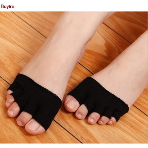 1 Pair Newly Design Feet Care Tools Invisible Non Slip Toe Half Grip Heel Five Finger Socks Health Care Accessories