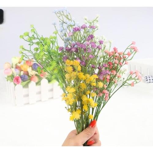 1pcs 52cm Artificial Plastic Flowers Sky Stars Bridal Bouquet For Home Party Wedding Decoration Fake Plant Silk Mini Flower